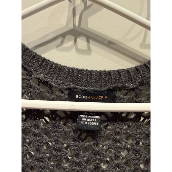 Women's Sweater Cardigan Dress BCBG Maxazria Size Medium Grey Fall EUC Y2K 2000s - Picture 4 of 9